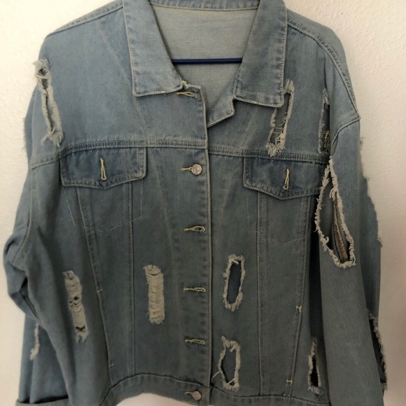 Denim Ripped Jacket - Picture 3 of 4